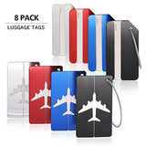 Luggage Tags, Bag Tag Travel Id Labels Tag For Baggage Suitcases Bags,8 Pack By Aootech