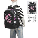 Hynes Eagle Sweetheart Pattern Kids Backpack Black