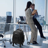 Racini Business Travel Nylon Waterproof Rolling Backpack, Freewheel Wheeled Backpack With Two Extra