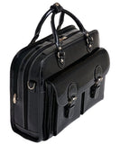 Siamod San Martino 35305 Black Leather Ladies’ Detachable-Wheeled Laptop Case