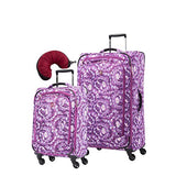 Atlantic Ultra Lite 4 | 21 and 28-Inch Expandable Spinners, Travel Pillow (Surf Purple)