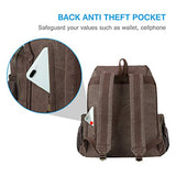 Laptop Backpack with USB Charging Port, P.KU.VDSL Travel Canvas Backpack for Men and Women, College School Bookbag Computer Bag Fits 17’’ Laptop