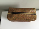 SAKS Bronze Speclked Cosmetic Case