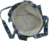 Zuzify Printed Cotton Canvas Shoulder Or Carry Tote Bag. Zuz0014 Os Blue