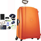 Samonite GT 31" Spinner Zipperless Suitcase + 10pc Luggage Accessory Kit (Orange)