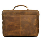 S-Zone Vintage Crazy Horse Leather Laptop Messenger Shoulder Bag Briefcase