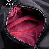 ABage Women's Studded Backpack Waterproof Nylon College Backpack Purse School Bag, Black