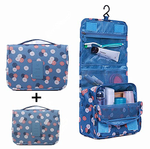 Multifunction Cosmetic Bag，Hanging Toiletry Bag ,Portable Makeup Pouch， Waterproof， pack of 2