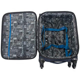 Ben Sherman Houndstooth Hike 3-Pc Set 20" Carry-On, 24", 28", Navy W/Blue