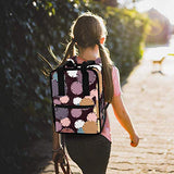 LORVIES Japanese Circle Pattern School Bag for Student Bookbag Teens Travel Backpack Casual Daypack Travel Hiking Camping