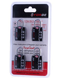 Forge Tsa Lock 4 Pack - Open Alert Indicator, Easy Read Dials, Alloy Body