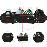 Aidonger Waist Belt Bag Waterproof Sports Waist Pack (Black)