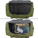 Gonex 60L Travel Duffle Bag, Weekender Overnight Duffel Bag with Shoe Compartment Army Green