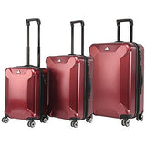 The Set Of Classic Burgundy Triforce Oxford Collection Hardside 3-Piece Spinner Luggage Set