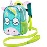 Backpack Leash for Toddlers, 9.5" Kids Unicorn Safety Leashes