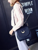 Yoleoly Girls Sailor Moon Pu Leather Plush Casual Crossbody Shoulder Bag Satchel Handbag Backpack