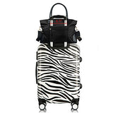 ECOSUSI Unisex Large Travel Weekender Bag Duffle Bag Gym Totes in Trolley Handle, Black