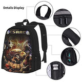 The Bin-Ding Of Is-Aac Backpack Three-Piece Cartoon School Bag With Pencil Case Messenger Lunch Bag