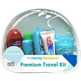 Premium Women's 7-Piece Travel Size Kit includes Twin Blade, Toothbrush, Herbal Essence Hello Hydration Shampoo, Conditioner, Degree Antiperspirant, Toothpaste, Softsoap Body Wash (TSA Compliant)