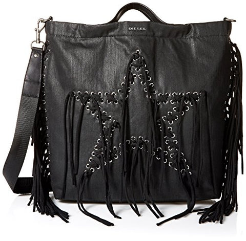 Diesel Men'S Supersstar Tote Bag, Black Denim