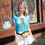 Nikky Women's Oval Printed Pink Fanny Pack with Adjustable Buckle Belt Love Friends, One Size