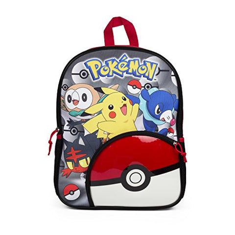 Pokemon Pokeball Comer Molded Pocket And Lenticular 16" Backpack