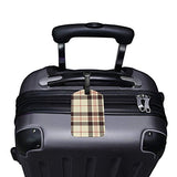 Luggage Tags Vintage Geometric Striped Plaid Tartan Checkered Gingham Travel Baggage Tags