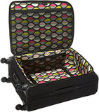 Vera Bradley Large Spinner, Classic Black, One Size