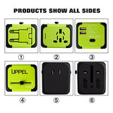 Travel Adapter Uppel Dual Usb All-In-One Worldwide Travel Chargers Adapters For Us Eu Uk Au About