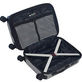 Mia Toro Italy Moderno Lucido Hardside 24 Inch Spinner, Black