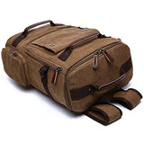 Berchirly Vintage Canvas Backpack Laptop Rucksack Weekend Hiking Daypack Coffee