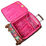 Lily Bloom Luggage Set 4 Piece Suitcase Collection With Spinner Wheels For Woman (Playful Garden)