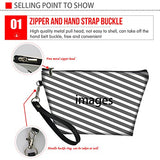 Bigcardesigns Makeup Bag for Travel Women Black Skull Print Cosmetic Bags Zipper Clutch Toilet