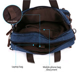 Laptop Backpack,Hybrid Multifunction Briefcase Messenger Bag with Shoulder Strap for Men,Women (15.6 inch, Vintage Blue)