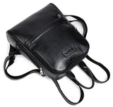 Bostanten Women Leather Backpack Purse Satchel Shoulder School Bags For College Black Small