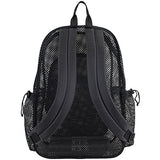 Eastsport XL Semi-Transparent Mesh Backpack with Comfort Padded Straps and Bungee, Black