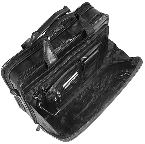 Shop Mancini Black Italian Leather Briefcase – Luggage Factory