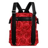 Colourlife Red Roses Stylish Casual Shoulder Backpacks Laptop School Bags Travel Multipurpose
