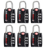 Forge Tsa Lock 6 Pack - Open Alert Indicator, Easy Read Dials, Alloy Body