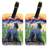 Caroline's Treasures SS8223BT Pair of 2 Kerry Blue Terrier Luggage Tags, Large, multicolor