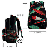 LORVIES Japanese Style Fishing Lures Pattern Casual Backpack School Bag Travel Daypack