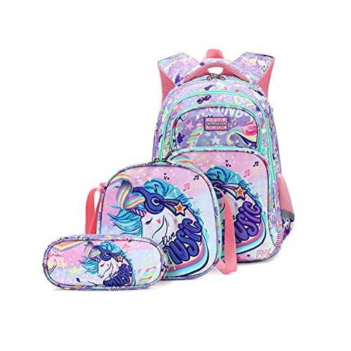 Purple Unicorn Backpack School