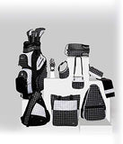 Glove It B/W Basketweave 2 Zip Bag, Black, One Size