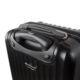 Mia Toro Italy Rotolo Hardside Spinner Carry-on, Black