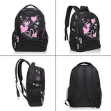 Hynes Eagle Sweetheart Pattern Kids Backpack Black