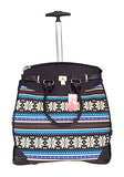 Trendy Flyer Computer/Laptop Rolling Bag 2 Wheel Case Tribal Blue