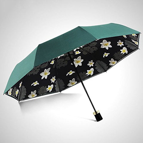 HOMEE Double layer of vinyl can be folded sun umbrella sun umbrella rain and rain umbrella uv