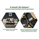 Shoe bags for Travel Storage Dust-Proof Drawstring with Window 18 pcs (Black)