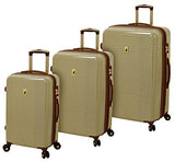 London Fog Cambridge 21" Expandable Hardside Spinner, Olive Plaid