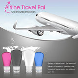 Portable Travel Bottles Set, Leak Proof Travel Accessories,TSA Carry-On Approved Refillable and Squeezable Silicon Travel Size toiletries Containers,Easy-to-Fill Travel Lotion Bottles.